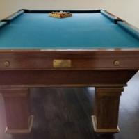 Beautiful 8' Solid Wood, Custom Made Pool Table for Sale